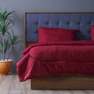 Buy Urbane 4Pc Reversible Comforter Set - King - Sage/Maroon Online
