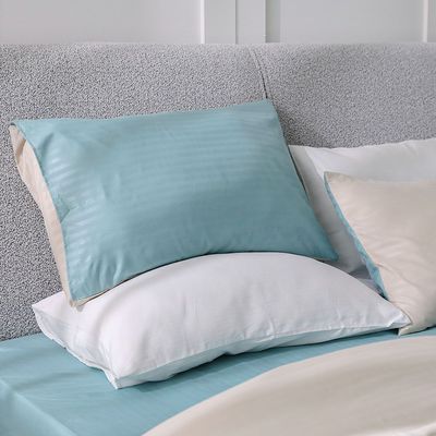 Urbane 4Pc Reversible Comforter Set - King - Aqua/Stone