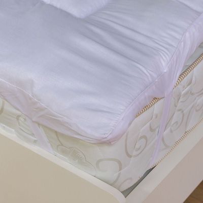KL Quilted Queen Mattress Protector 150x200 Cm White