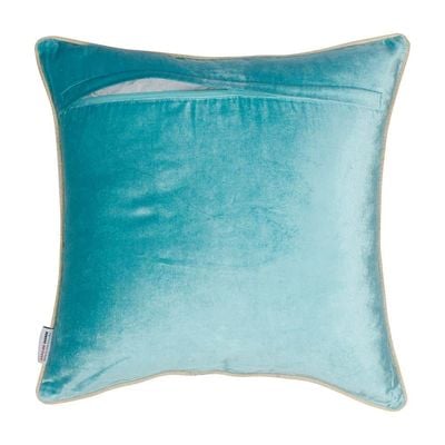 Edria Viscose Velvet Metallic Foil Printed Filled Cushion 45X45CM Teal
  6148821