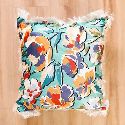 Alaina Floral Fantasy Filled Cushion 45X45 Green