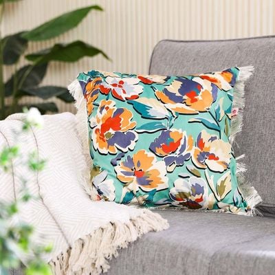 Alaina Floral Fantasy Filled Cushion 45X45 Green
