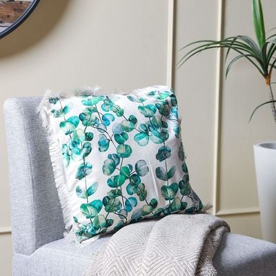 Alaina Eucalyptus Leaves Filled Cushion 45X45 Green