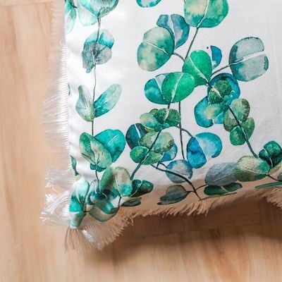 Alaina Eucalyptus Leaves Filled Cushion 45X45 Green