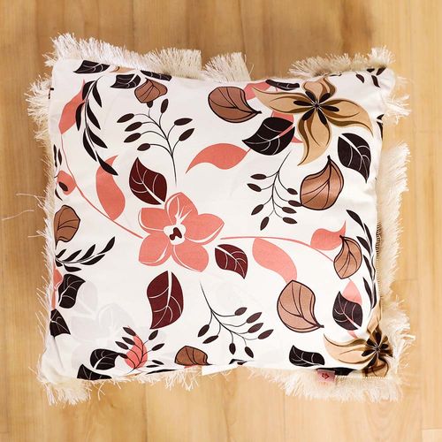 Alaina Blooming Floret Filled Cushion 45X45 Brown