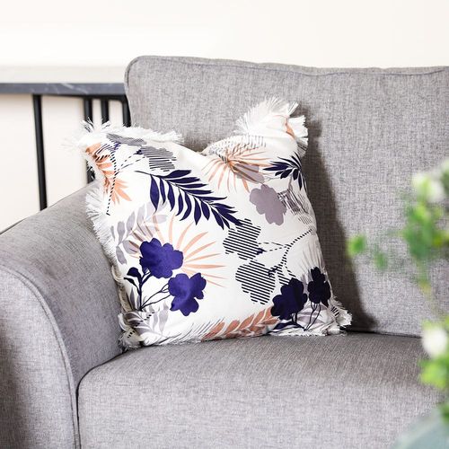 Alaina Tropical Blue Filled Cushion 45X45 Blue