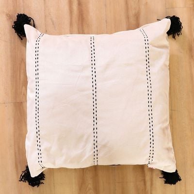 Alaina Green Straight Filled Cushion 45X45 White