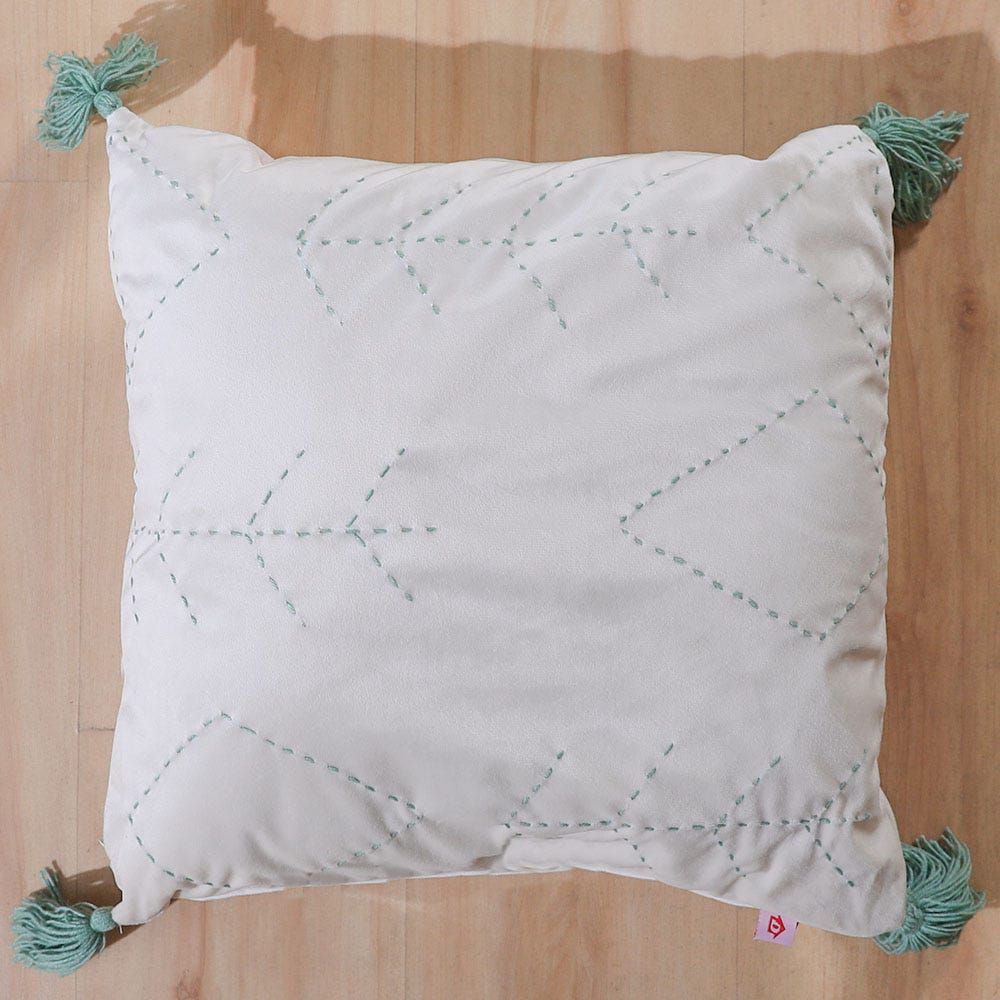 White store embroidered cushion