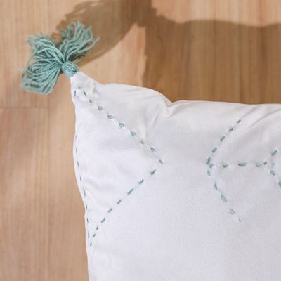 Alaina Diamond Arrow Filled Cushion 45X45 White