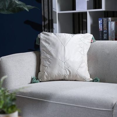 Alaina Diamond Arrow Filled Cushion 45X45 White