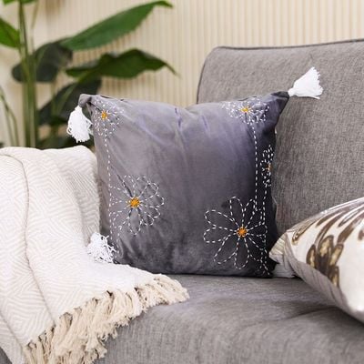 Alaina Floral Filled Cushion 45X45 Blue