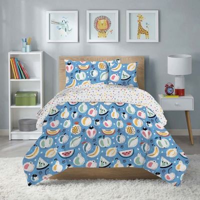 Fruits Kids Comforter 4pc set Blue