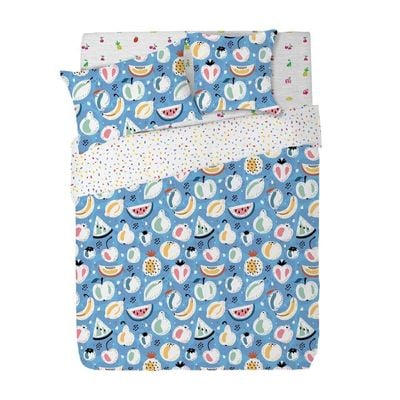 Fruits Kids Comforter 4pc set Blue