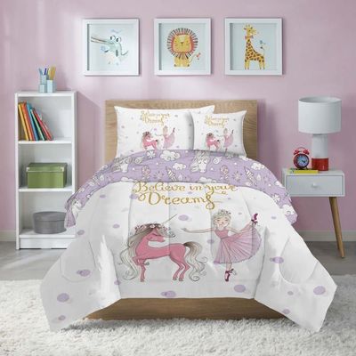 Fairy Tale Kids Comforter 4pc set Multi Color