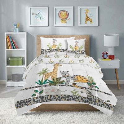 Hawaiian Vacation Kids Comforter 4pc set Multi Color