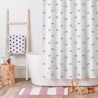 Bows Shower Curtain 1pc 180x180 Cm SDC 2392 Multi Color