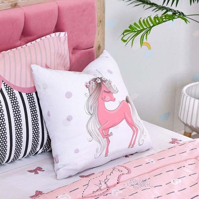 Unicorn Filled Cushion 1pc 45x45 Cm SDC 2469 Multi Color