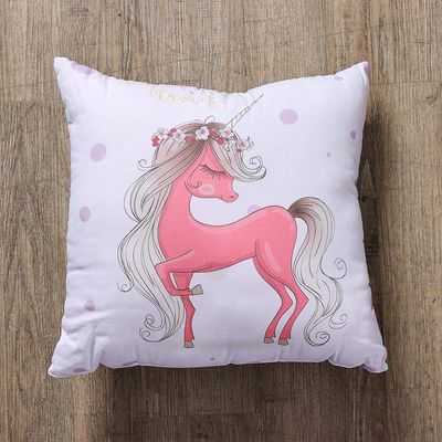 Unicorn Filled Cushion 1pc 45x45 Cm SDC 2469 Multi Color