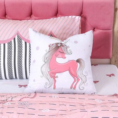 Unicorn Filled Cushion 1pc 45x45 Cm SDC 2469 Multi Color