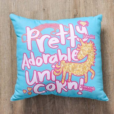 Pretty Unicorn Filled Cushion 1pc 45x45 Cm SDC 2465 Multi Color