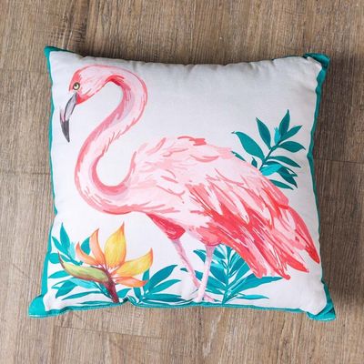 Flamingo Filled Cushion 1pc 45x45 Cm SDC 2489 Multi Color