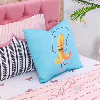 Banana Jump Filled Cushion 1pc 45x45 Cm SDC 2464 Multi Color