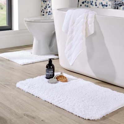 Panache Bathmat White 40X100Cm Small Runner