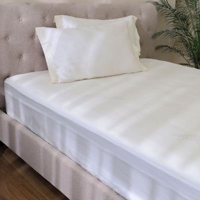 Solace 3-Piece 300 TC Queen Fitted Sheet Set-150x200+30 cm-Off White