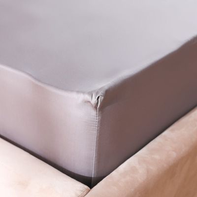 Solace 2-Piece 300 TC Single Fitted Sheet Set-120x200+25 cm-Grey