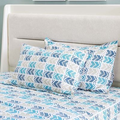 Bristle 4-Piece Queen Plush Comforter Set-228x254cm-Blue