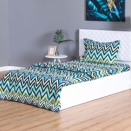 Gloss 3-Piece Single Plush Comforter Set-150x230cm-Multicolor