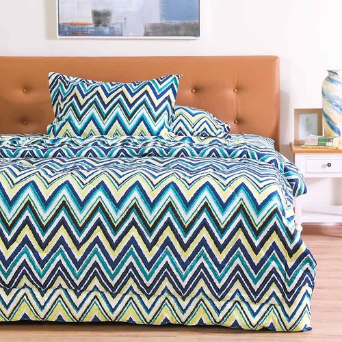 Gloss 4-Piece King Plush Comforter Set-228x254cm-Multicolor