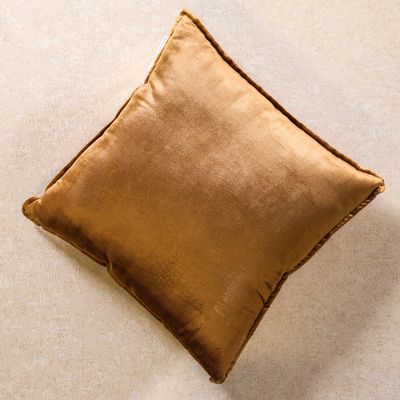 Cotton Viscose Velvet Filled Cushion 45x45Cm Gold