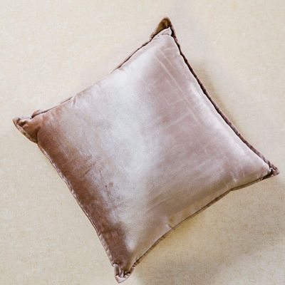Cotton Viscose Velvet Filled Cushion 45x45Cm Beige