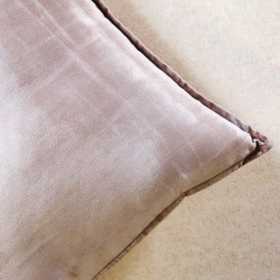 Cotton Viscose Velvet Filled Cushion 45x45Cm Beige