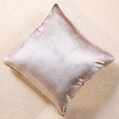 Cotton Viscose Velvet Filled Cushion 45x45Cm Silver Grey