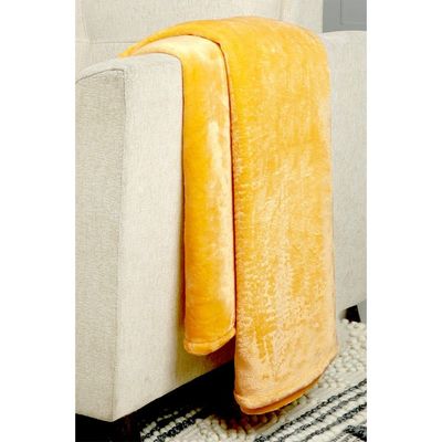 Takisha Solid Flannel Throw-127X154Cm-Mustrad