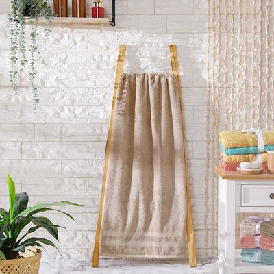 Ideal High Bulk Bath Sheet 90x150 Cm Beige