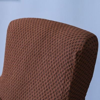 Evory 1-Seater Stretchable Sofa Cover 70x110 Cm Brown 