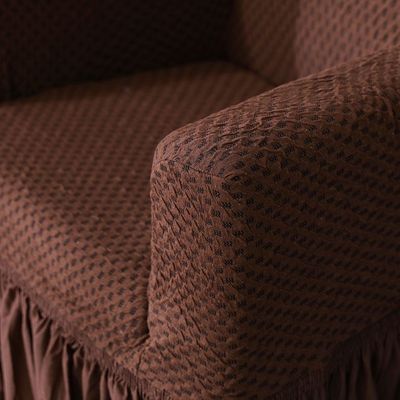 Evory 1-Seater Stretchable Sofa Cover 70x110 Cm Brown 