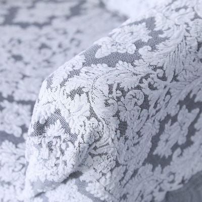 Evory 1-Seater Damask Jacquard Sofa Cover 70x110 Cm Grey