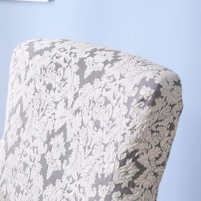 Evory 1-Seater Damask Jacquard Sofa Cover 70x110 Cm Beige 