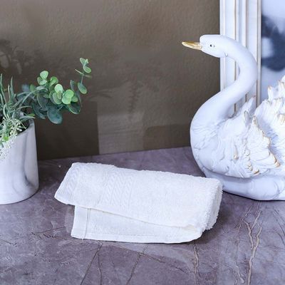 Egyptian Cotton Face Towel 33X33 Cm - White