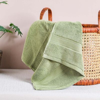 Rocco Zero Twist Hand Towel 90x50 Cm Sage green