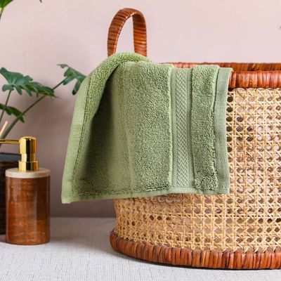 Rocco Zero Twist Face Towel 33x33 Cm Sage green