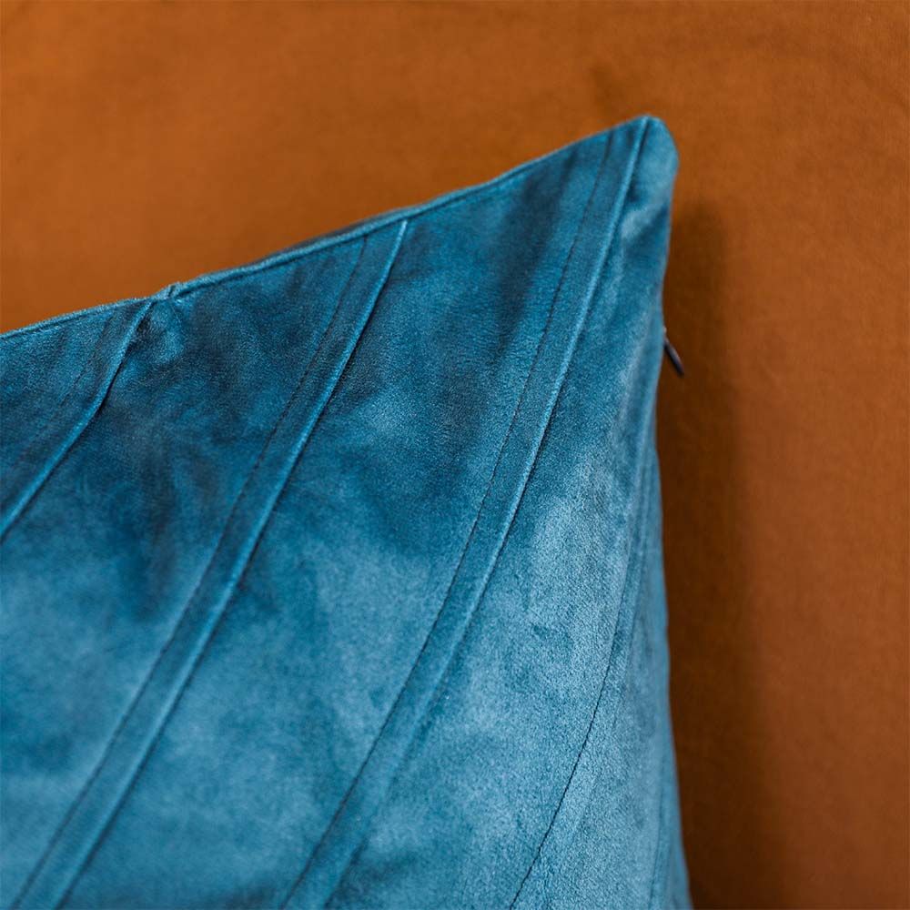 Teal blue hot sale velvet cushions