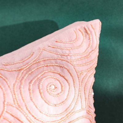 Luxury Embroidered Cushion Cover 45X45 Cm Pink