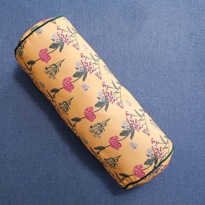 Euthopia Flora Bolster Cushion 20X50 Cm Yellow