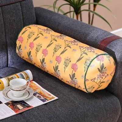 Euthopia Flora Bolster Cushion 20X50 Cm Yellow