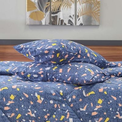 Plush Confetti 4-Piece King Comforter Set 228X254 Cm Navy